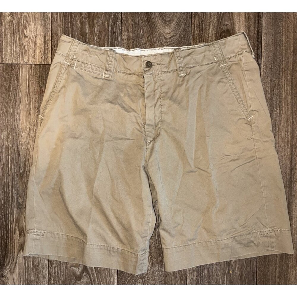 Polo By Ralph Lauren RN#41381 Mens Shorts 100% Cotton Logo Tan Size 34